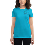 T-shirt Femme Bleu Éléphant Imprimé