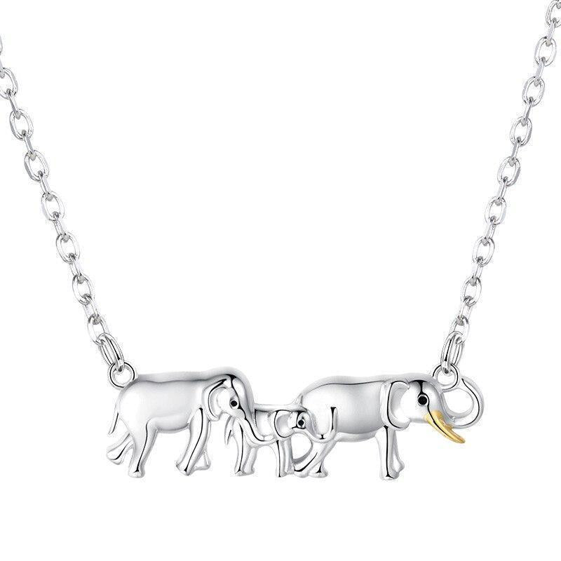 Unendlich U Élégant pendentif éléphant en argent sterling 925 et zircone cubique pour femme, Oxyde de Zirconium Unendlich U Élégant pendentif éléphant en argent sterling 925 et zircone cubique pour femme, Oxyde de Zirconium