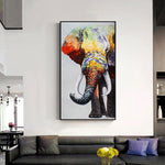 Tableau de déco Éléphant Multicolore