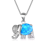 Pendentif Éléphant<br/> Taches Bleues
