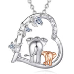 Pendentif Éléphant<br/> Coeur Précieux