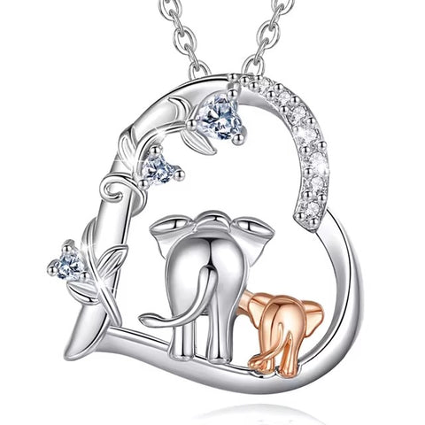 Pendentif Éléphant<br/> Coeur Précieux