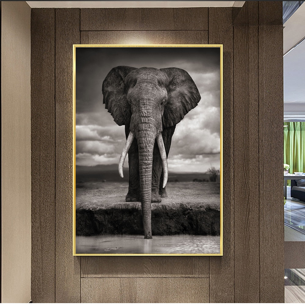 Elephant Tablo Tableau Eléphant XL