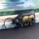 Porte-clé Éléphant<br/> en cuir