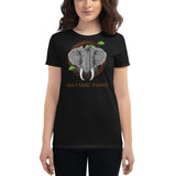 T-shirt Femme Noir Éléphant Nature Park