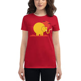 T-shirt Femme Rouge Éléphant Original