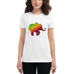 T-shirt Femme Éléphant Multicolore de Monde-Éléphant
