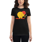 T-shirt Femme Noir Éléphant Original