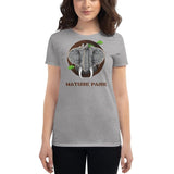 T-shirt Femme Gris Éléphant Nature Park