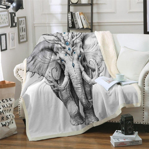 Animal Pictures Couverture polaire bébé Éléphant 80 x 100 cm 