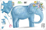 Stickers Éléphant<br/> Bleu Ciel