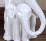 Statue Éléphant<br/> Blanc Poli
