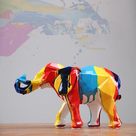 Éléphant Multicolore