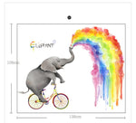 Sticker Éléphant<br/> Arc en Ciel