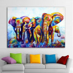 Peinture Éléphant Abstrait
