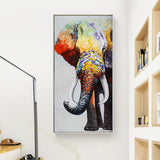 Peinture Murale Éléphant Multicolore