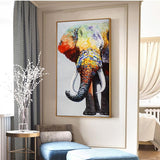 Peinture Éléphant Multicolore