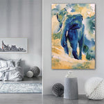 Éléphant Bleu Peinture