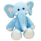 Peluche éléphant bleu gentil