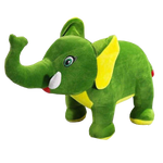 Peluche Éléphant Vert Jaune 