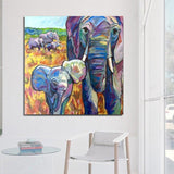 Éléphant Peinture à l'huile