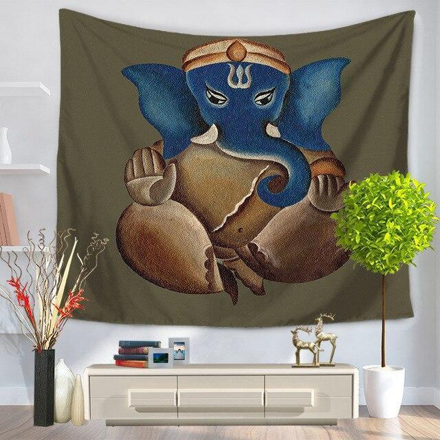 Tapisserie éléphant faite main : décoration murale vintage en Tapisserie éléphant faite main : décoration murale vintage en