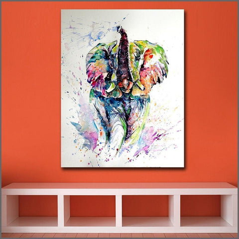 Poster Aquarelle Éléphant