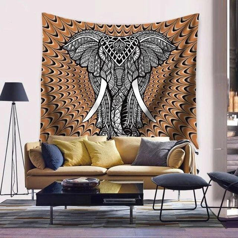 Tenture Murale Indienne Éléphant