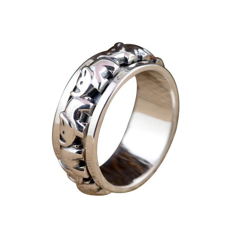 Bague éléphant En Argent 925 - Taille 57 - Occasion, En Bon état - Bijou Argenté Ethnique