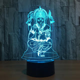 Lampe Ganesh Style Hologramme de Monde-Éléphant