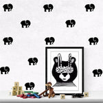 Stickers Muraux Éléphant Noir