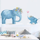 Sticker Éléphant Bleu