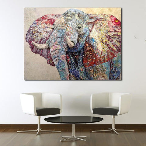 Toile Éléphant Peinture