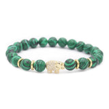 Bracelet Éléphant<br/> Perles Vertes