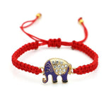 Bracelet Éléphant Rouge