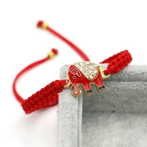 Bracelet Éléphant couleur Rouge