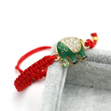 Bracelet Éléphant couleur verte