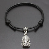 Bracelet Éléphant Bouddha Noir
