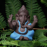 Statue Éléphant Ganesh Bleu