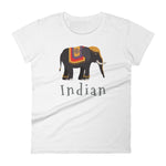 T-shirt Femme Éléphant Indian blanc