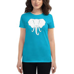 T-shirt Femme Tête d'Éléphant Bleu ciel