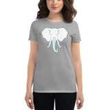 T-shirt Femme Tête d'Éléphant gris